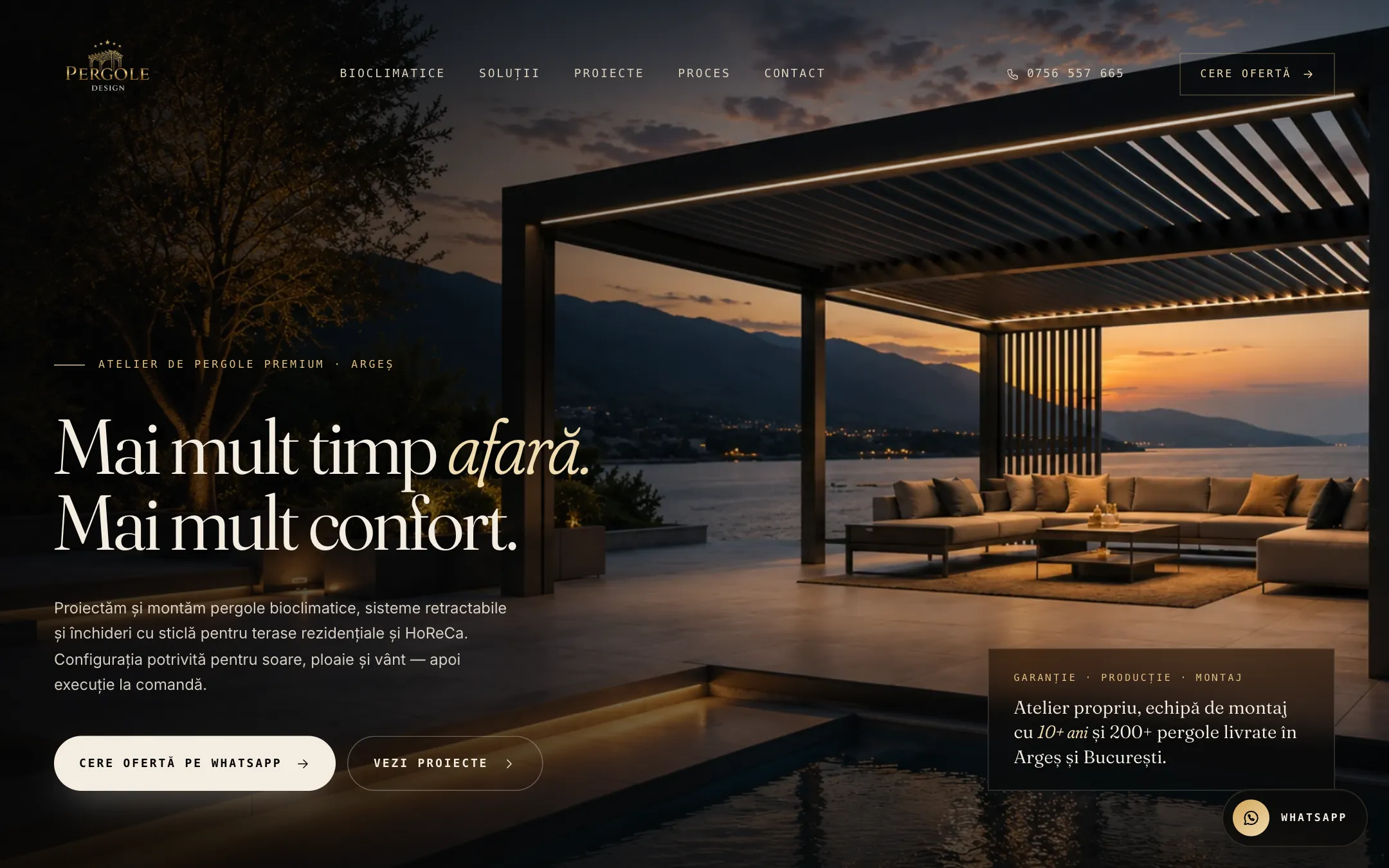 PERGO DESIGN — captură